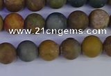 CAG9281 15.5 inches 6mm round matte ocean jasper beads wholesale