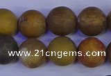 CAG9285 15.5 inches 14mm round matte ocean jasper beads wholesale