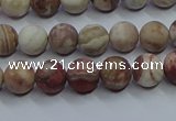 CAG9291 15.5 inches 6mm round matte Mexican crazy lace agate beads