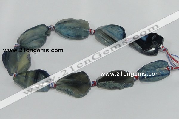 CAG931 16 inches rough agate gemstone nugget beads wholesale