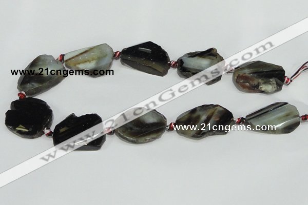 CAG933 16 inches rough agate gemstone nugget beads wholesale