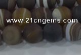 CAG9339 15.5 inches 10mm round matte line agate beads wholesale