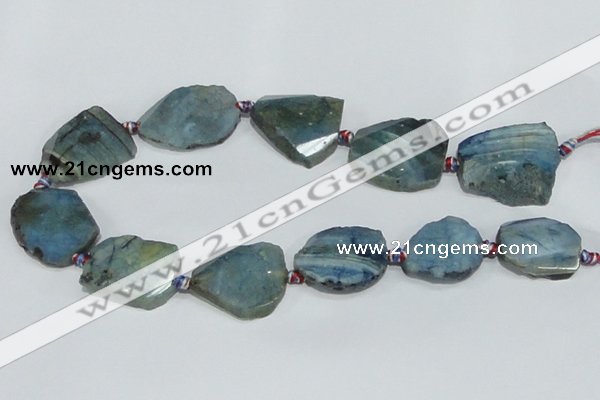 CAG934 16 inches rough agate gemstone nugget beads wholesale