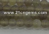 CAG9343 15.5 inches 6mm round matte grey agate beads wholesale