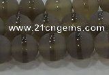 CAG9345 15.5 inches 10mm round matte grey agate beads wholesale