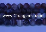 CAG9370 15.5 inches 4mm round matte botswana agate beads