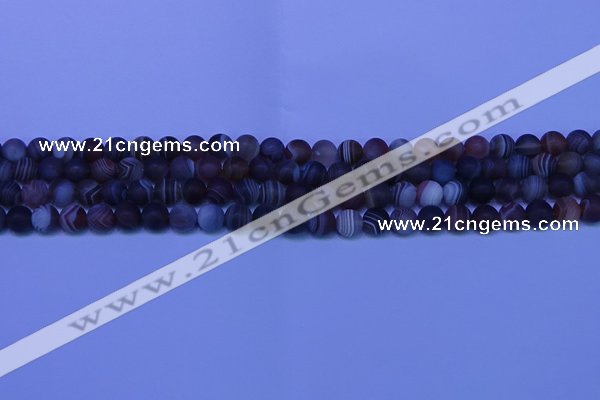 CAG9371 15.5 inches 6mm round matte botswana agate beads