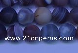 CAG9373 15.5 inches 10mm round matte botswana agate beads