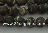 CAG9382 15.5 inches 8mm round matte turritella agate beads
