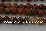 CAG9390 15.5 inches 4mm round red moss agate beads wholesale