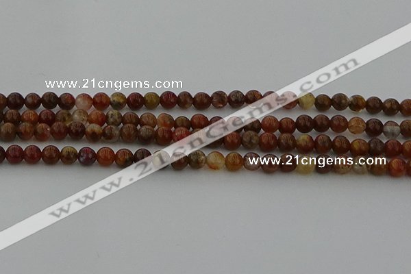 CAG9391 15.5 inches 6mm round red moss agate beads wholesale