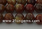 CAG9392 15.5 inches 8mm round red moss agate beads wholesale