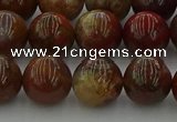 CAG9393 15.5 inches 10mm round red moss agate beads wholesale