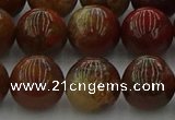 CAG9394 15.5 inches 12mm round red moss agate beads wholesale