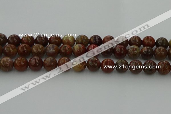 CAG9394 15.5 inches 12mm round red moss agate beads wholesale