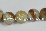 CAG940 16 inches 14mm round madagascar agate gemstone beads