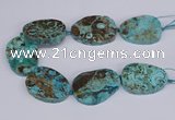 CAG9413 15.5 inches 40*50mm - 42*55mm freeform ocean agate beads