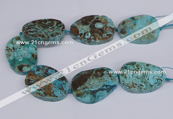 CAG9413 15.5 inches 40*50mm - 42*55mm freeform ocean agate beads