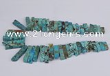 CAG9416 Top drilled 8*18mm - 10*50mm sticks ocean agate beads