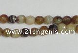 CAG944 16 inches 6mm faceted round madagascar agate gemstone beads