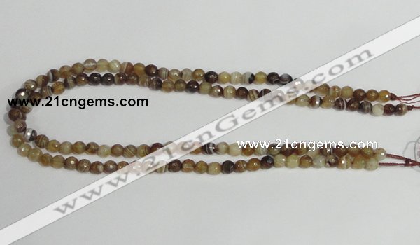 CAG944 16 inches 6mm faceted round madagascar agate gemstone beads