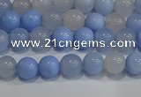 CAG9445 15.5 inches 4mm round blue agate beads wholesale