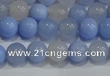 CAG9446 15.5 inches 6mm round blue agate beads wholesale