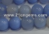 CAG9447 15.5 inches 8mm round blue agate beads wholesale