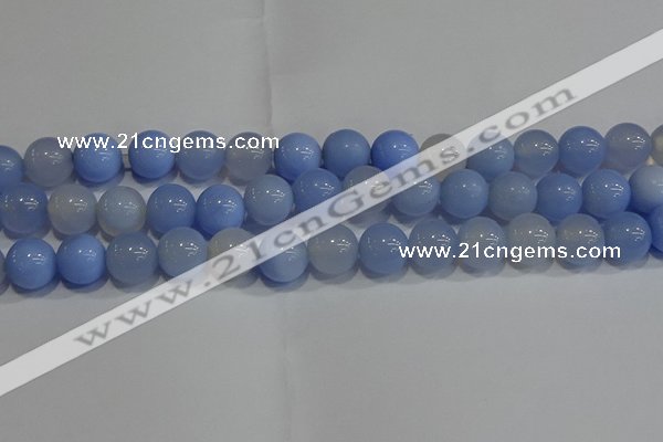 CAG9448 15.5 inches 10mm round blue agate beads wholesale