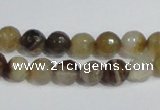 CAG945 16 inches 8mm faceted round madagascar agate gemstone beads