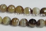 CAG946 16 inches 10mm faceted round madagascar agate gemstone beads