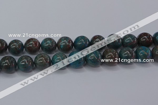 CAG9478 15.5 inches 18mm round blue crazy lace agate beads