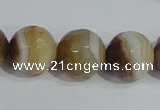 CAG949 16 inches 16mm faceted round madagascar agate gemstone beads