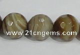 CAG950 16 inches 18mm faceted round madagascar agate gemstone beads