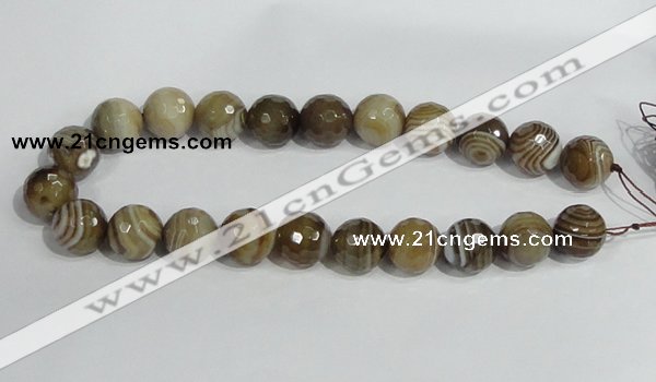 CAG950 16 inches 18mm faceted round madagascar agate gemstone beads