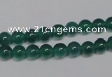 CAG953 15.5 inches 6mm round green agate gemstone beads wholesale