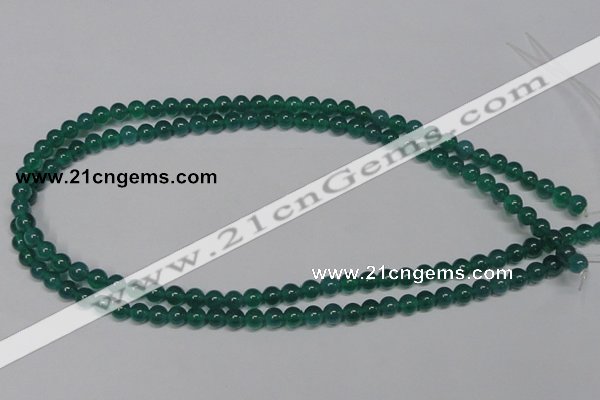 CAG953 15.5 inches 6mm round green agate gemstone beads wholesale