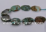 CAG9531 15.5 inches 35*45mm - 40*50mm freeform ocean agate beads