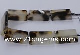 CAG9535 15.5 inches 35*55mm rectangle grey agate gemstone beads