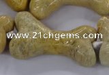 CAG9537 15.5 inches 22*40mm - 25*45mm bone chrysanthemum agate beads