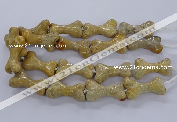 CAG9537 15.5 inches 22*40mm - 25*45mm bone chrysanthemum agate beads