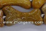 CAG9538 15.5 inches 22*40mm - 25*45mm bone chrysanthemum agate beads