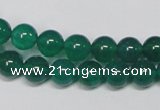 CAG954 15.5 inches 8mm round green agate gemstone beads wholesale