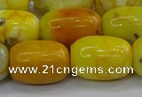 CAG9541 15.5 inches 13*18mm drum dragon veins agate beads