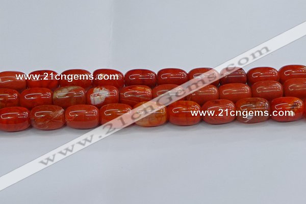 CAG9544 15.5 inches 13*18mm drum dragon veins agate beads