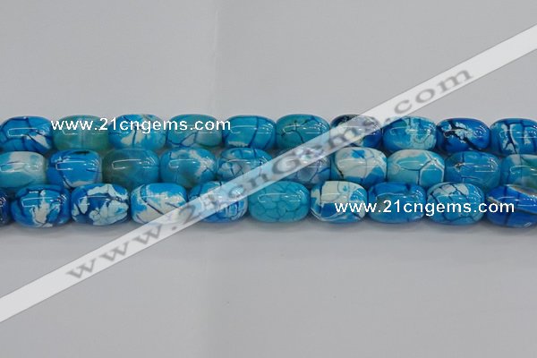 CAG9545 15.5 inches 13*18mm drum dragon veins agate beads