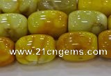 CAG9547 15.5 inches 13*18mm drum dragon veins agate beads