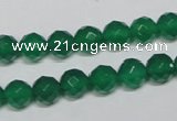 CAG955 15.5 inches 8mm faceted round green agate gemstone beads