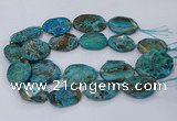 CAG9552 15.5 inches 25*35mm - 30*40mm freeform ocean agate beads