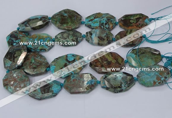 CAG9553 15.5 inches 25*35mm - 30*45mm freeform ocean agate beads